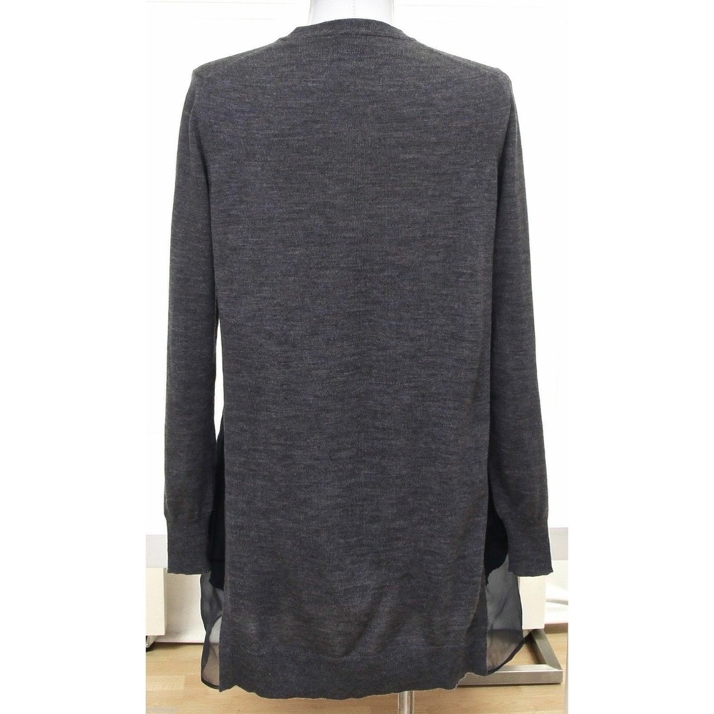 Miu Miu Grey Wool Tunic Sweater Knit Top Navy Sil… - image 7